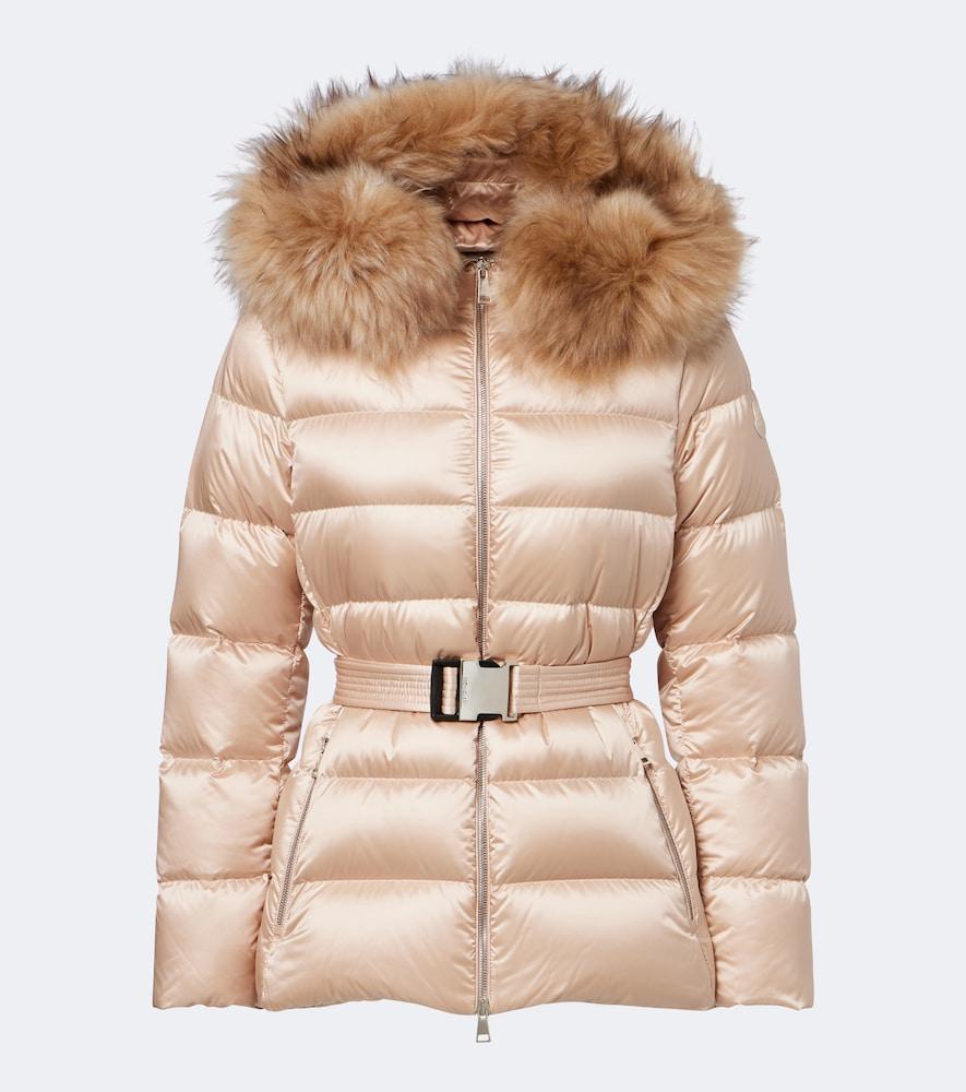 moncler cupidones shearling-trimmed down jacket