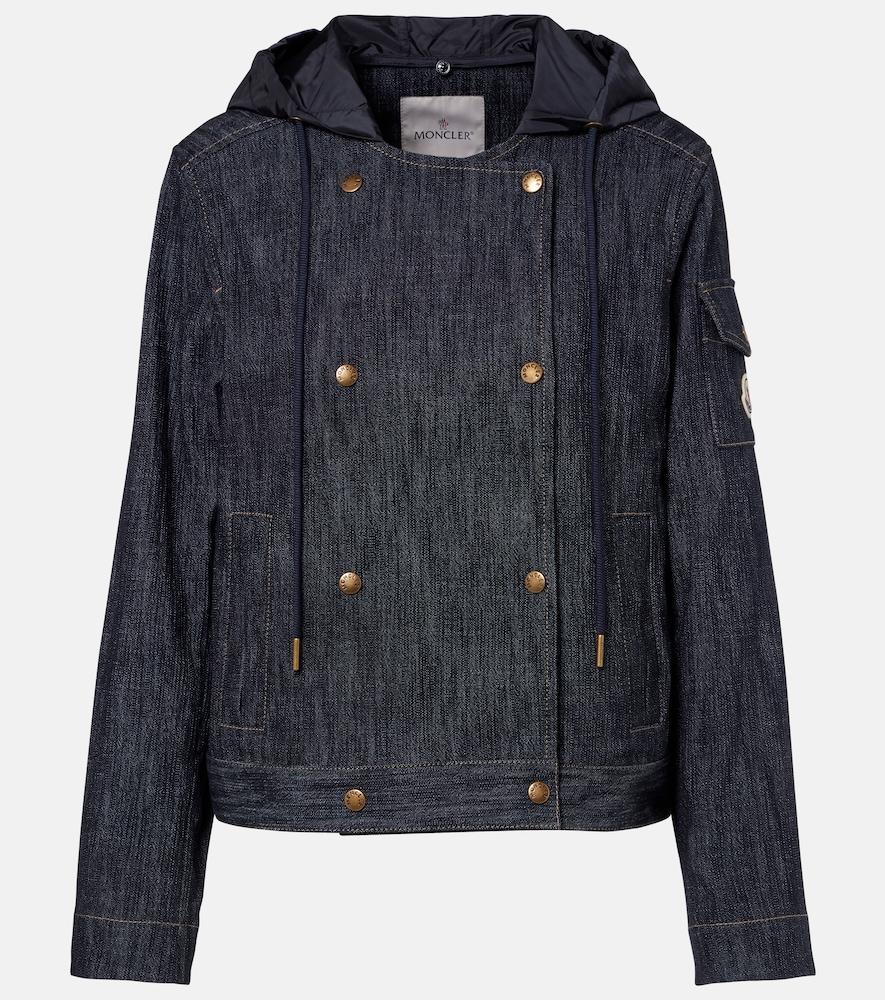 moncler diervilla double-breasted denim jacket