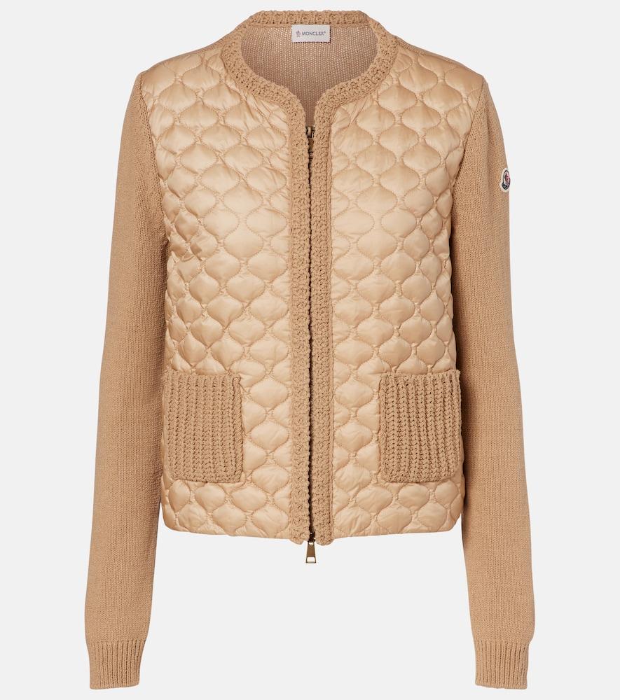 moncler down-paneled cardigan