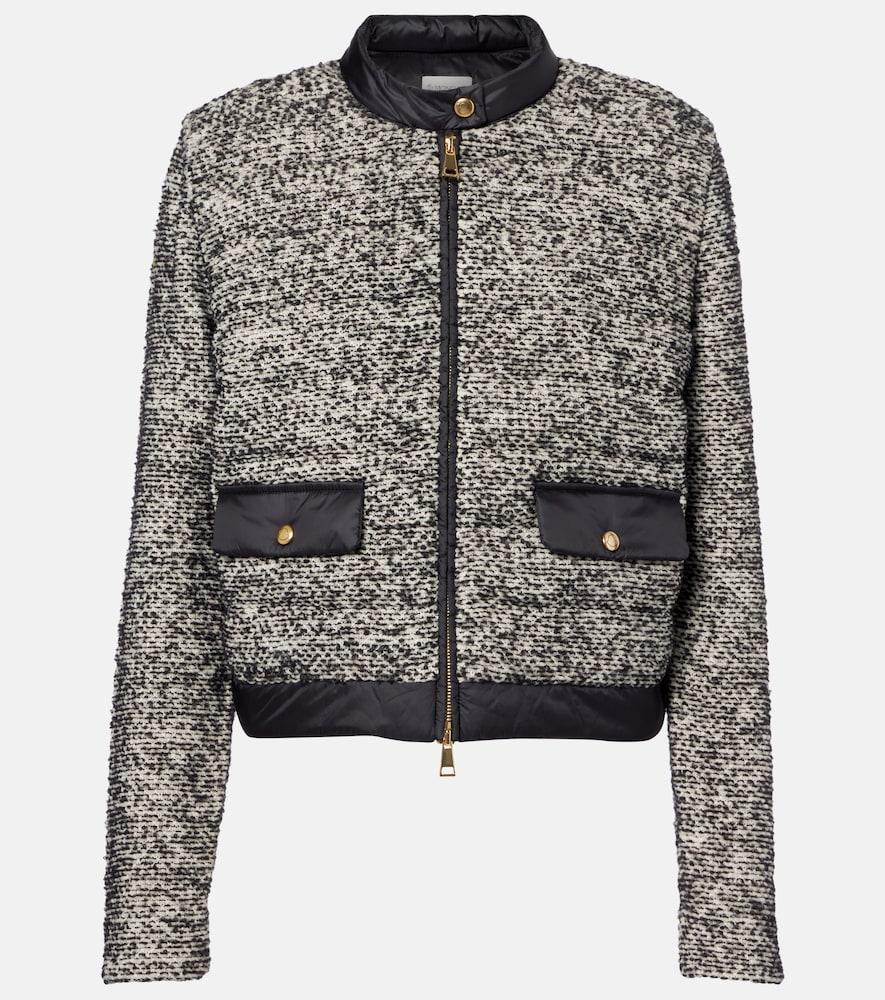 moncler down-paneled wool-blend jacket