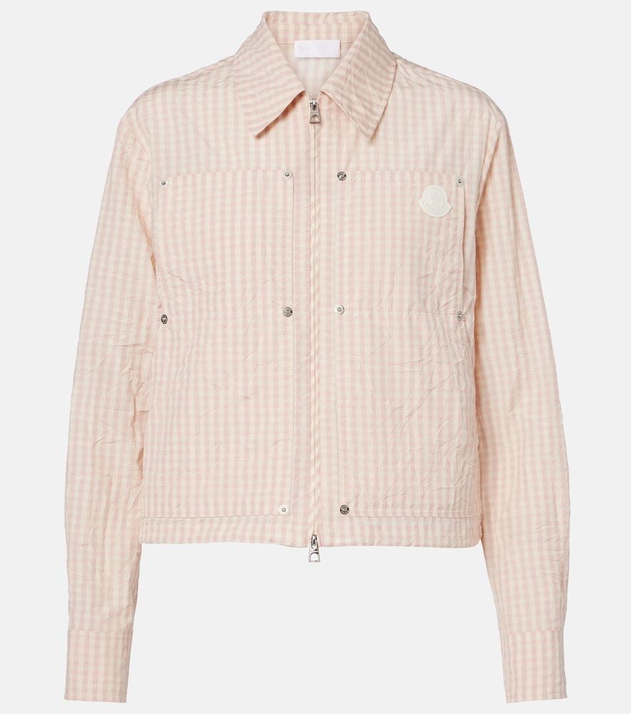 moncler gingham cotton-blend jacket