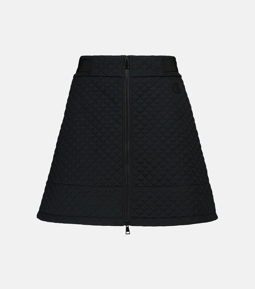 moncler high-rise quilted miniskirt