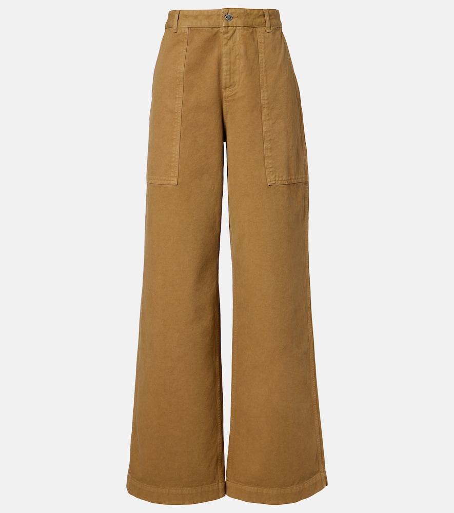 moncler high-rise wide-leg pants
