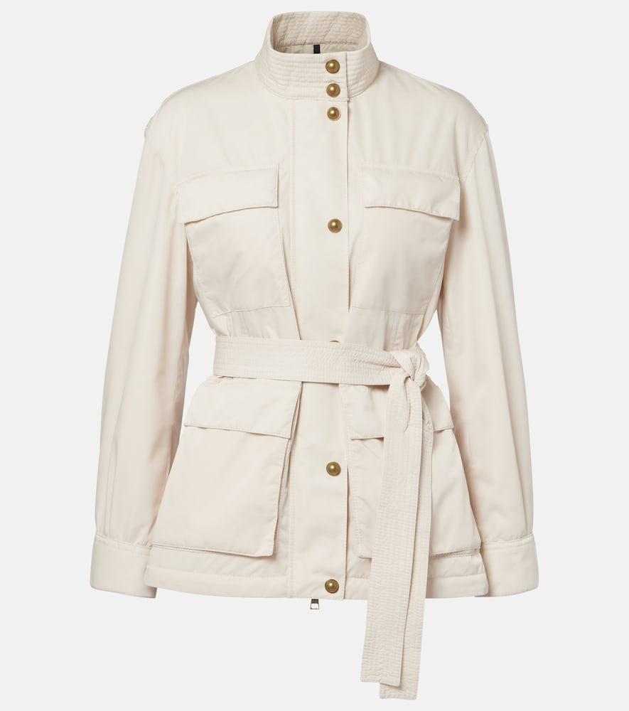 moncler maitake leather-trimmed jacket