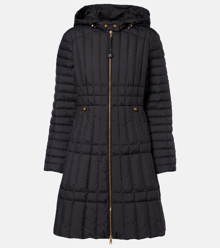 moncler menthelong quilted down coat