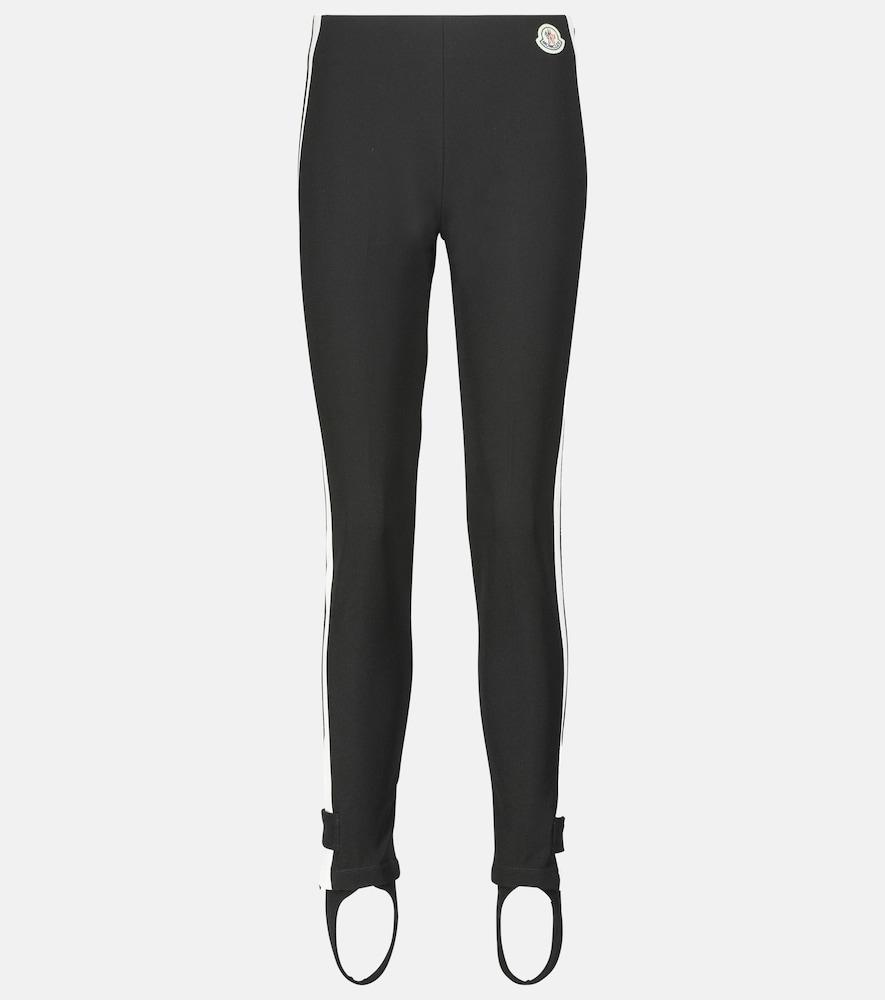 moncler mid-rise jersey stirrup leggings