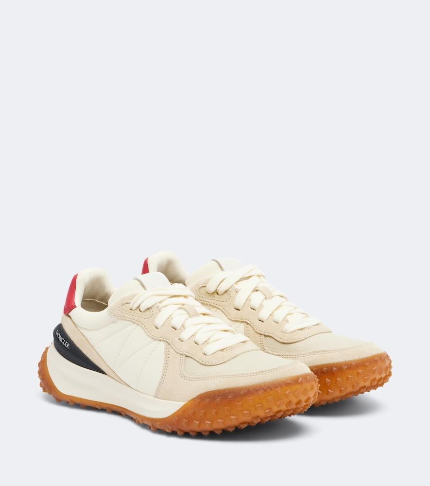 moncler moncler city trek suede-trimmed sneakers