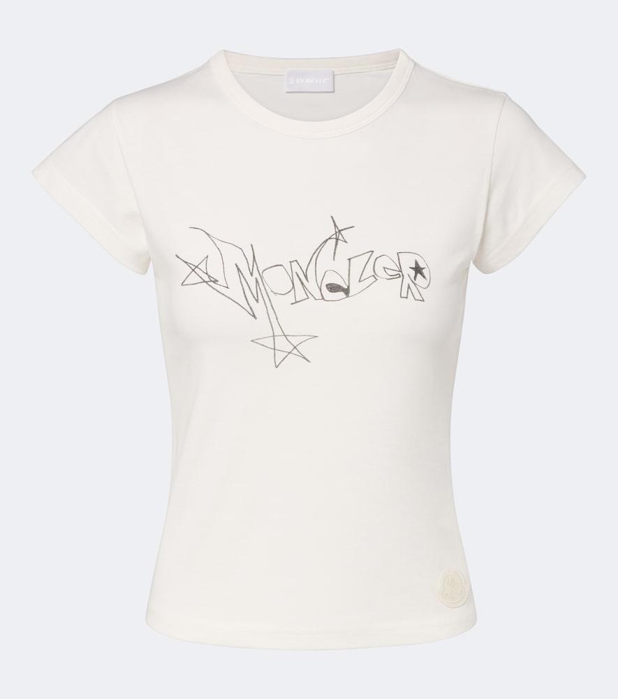 moncler printed cotton jersey t-shirt