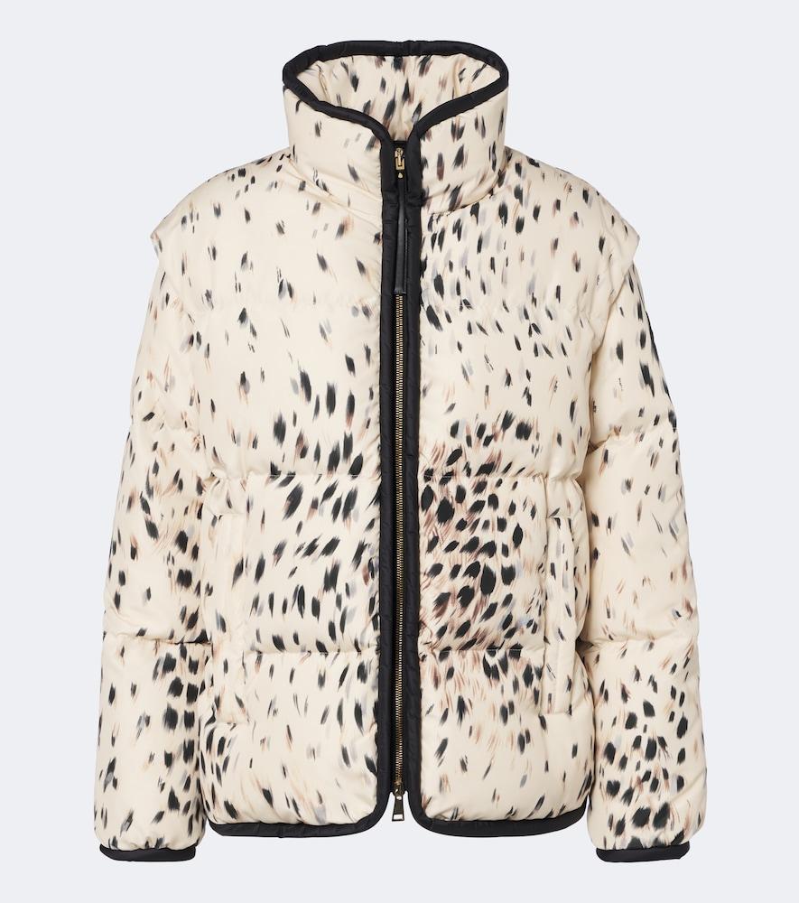 moncler printed technical down jacket