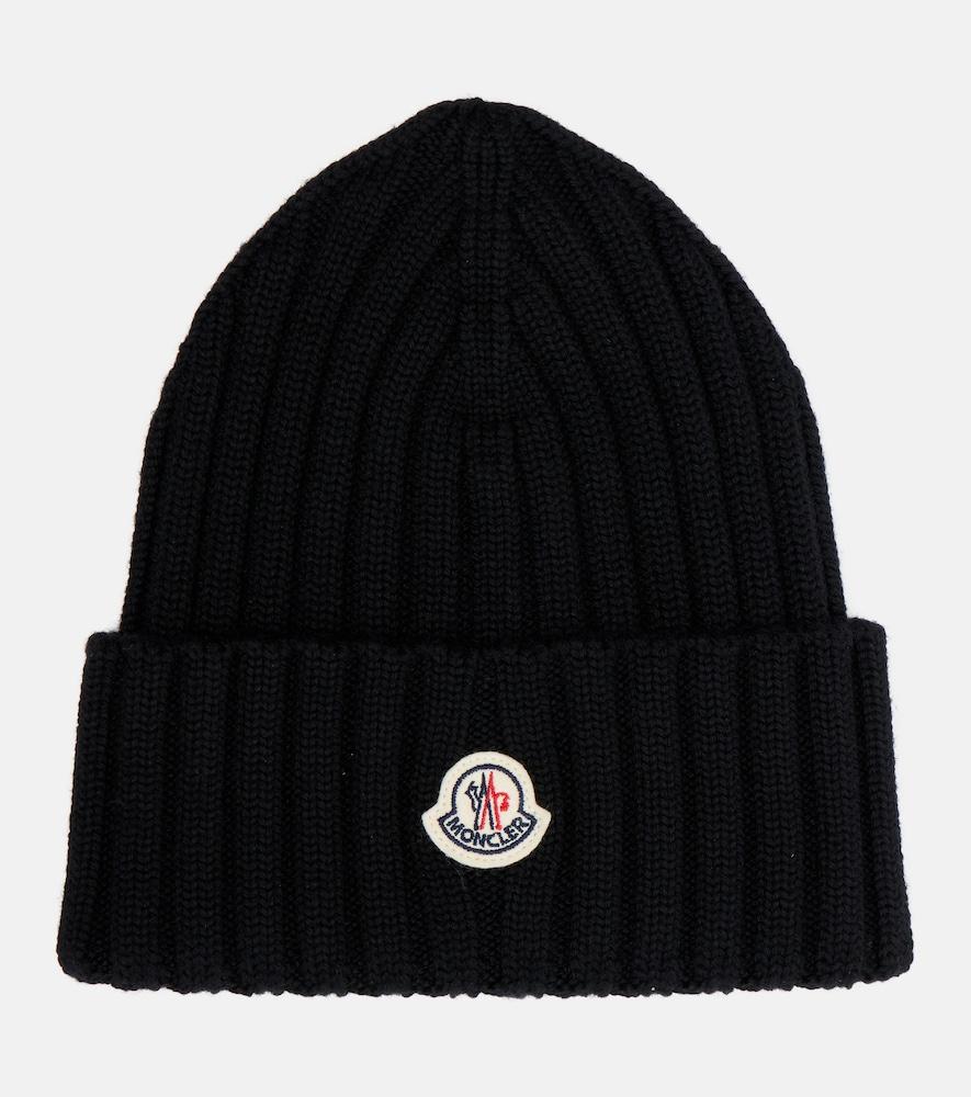 moncler ribbed-knit virgin wool beanie