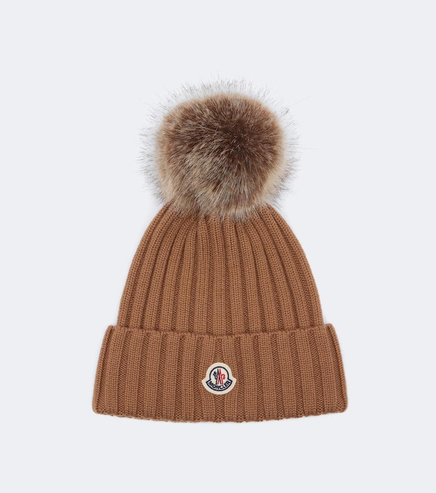 moncler ribbed-knit virgin wool beanie