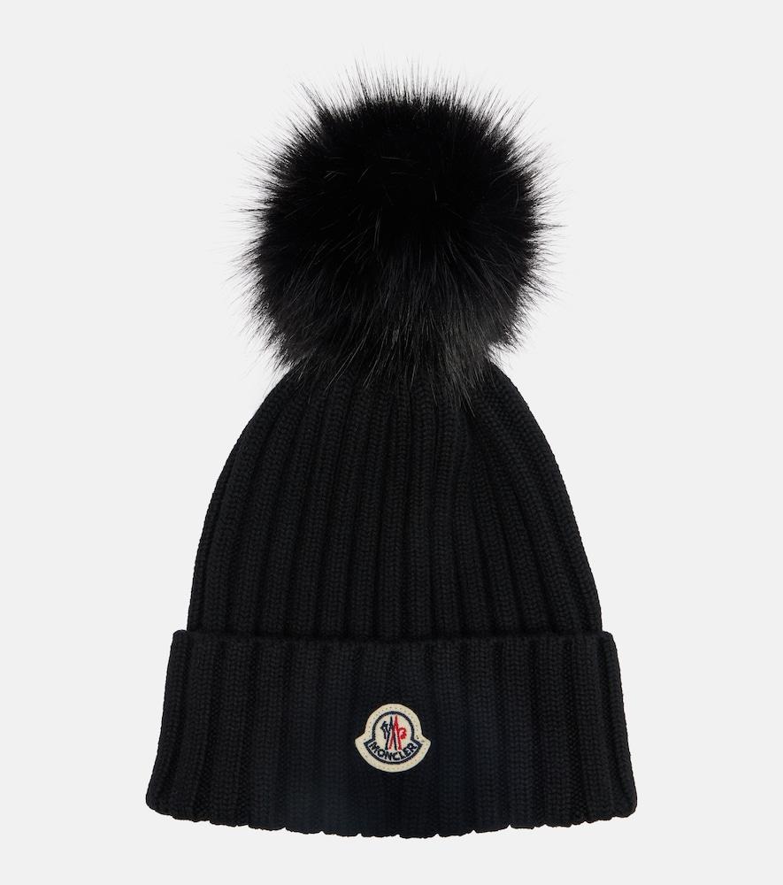 moncler ribbed-knit virgin wool beanie