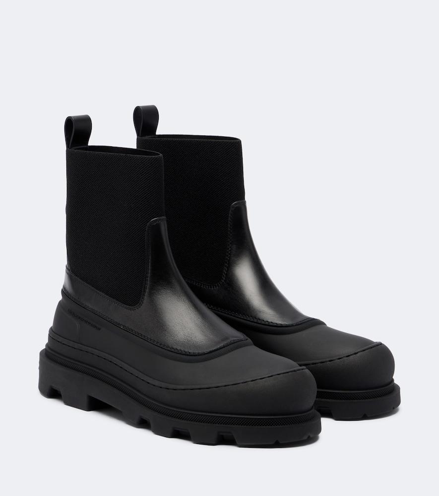moncler vera leather ankle boots
