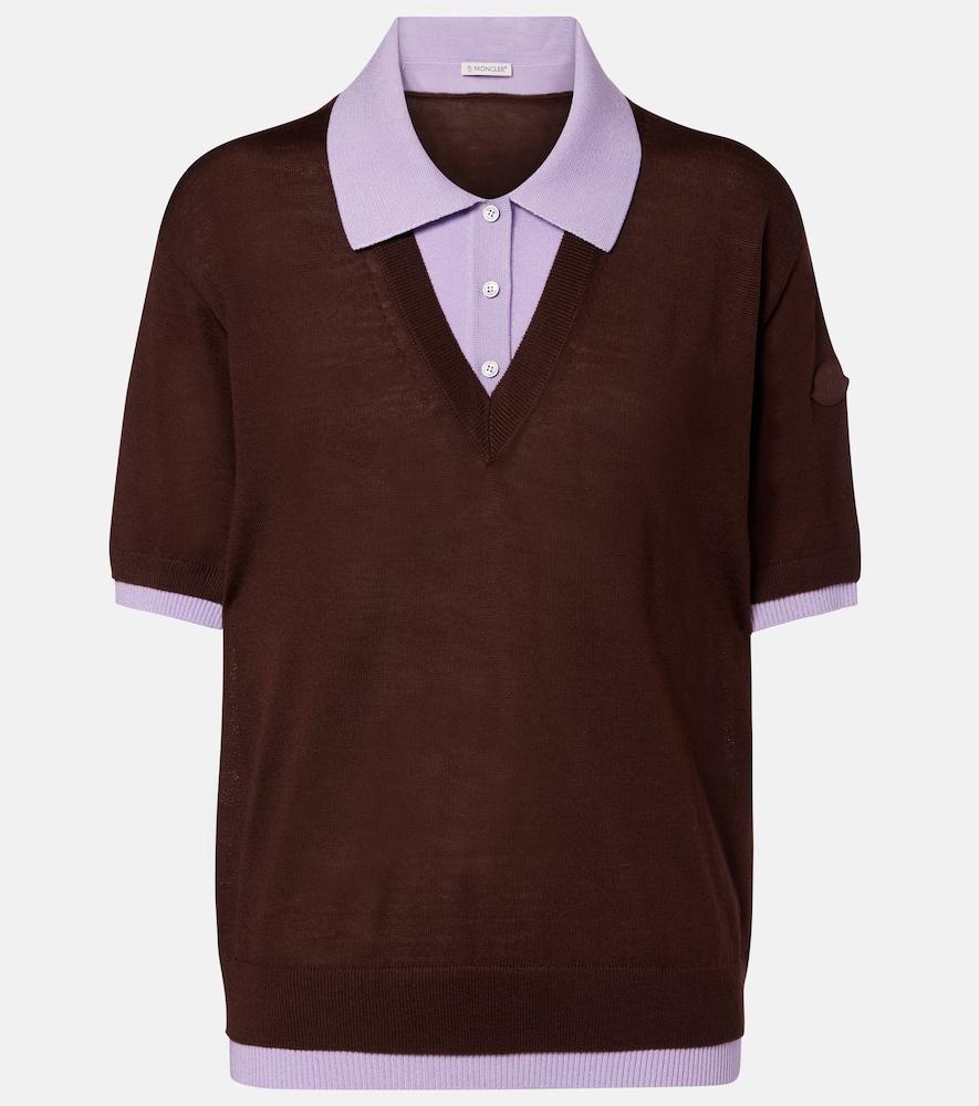 moncler virgin wool polo shirt