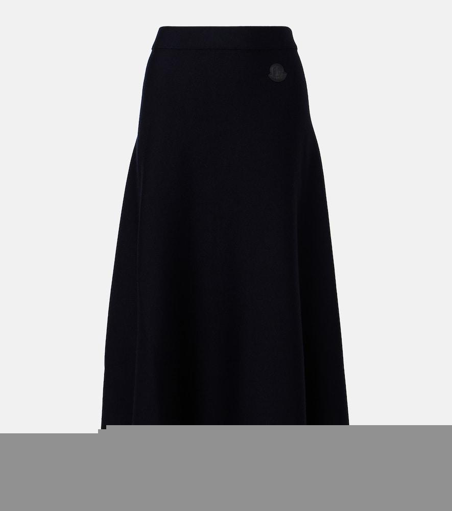 moncler wool-blend midi skirt