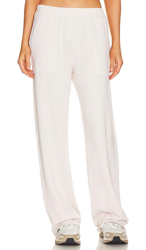 monrow fleece sweatpants in cream. - size l (also in xs)