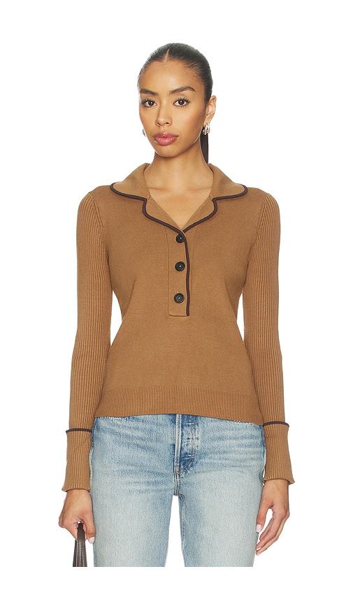 monse knitted pajama top in brown. - size l (also in m, s, xs)