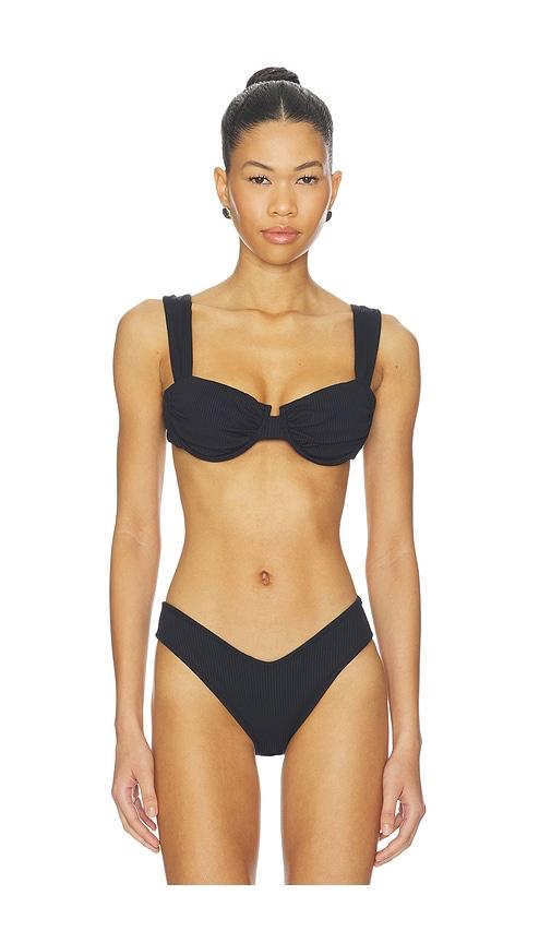 montce bella bikini top in black. - size m (also in s)