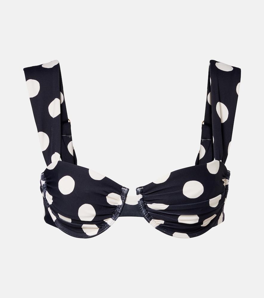 montce bella polka-dot bikini top