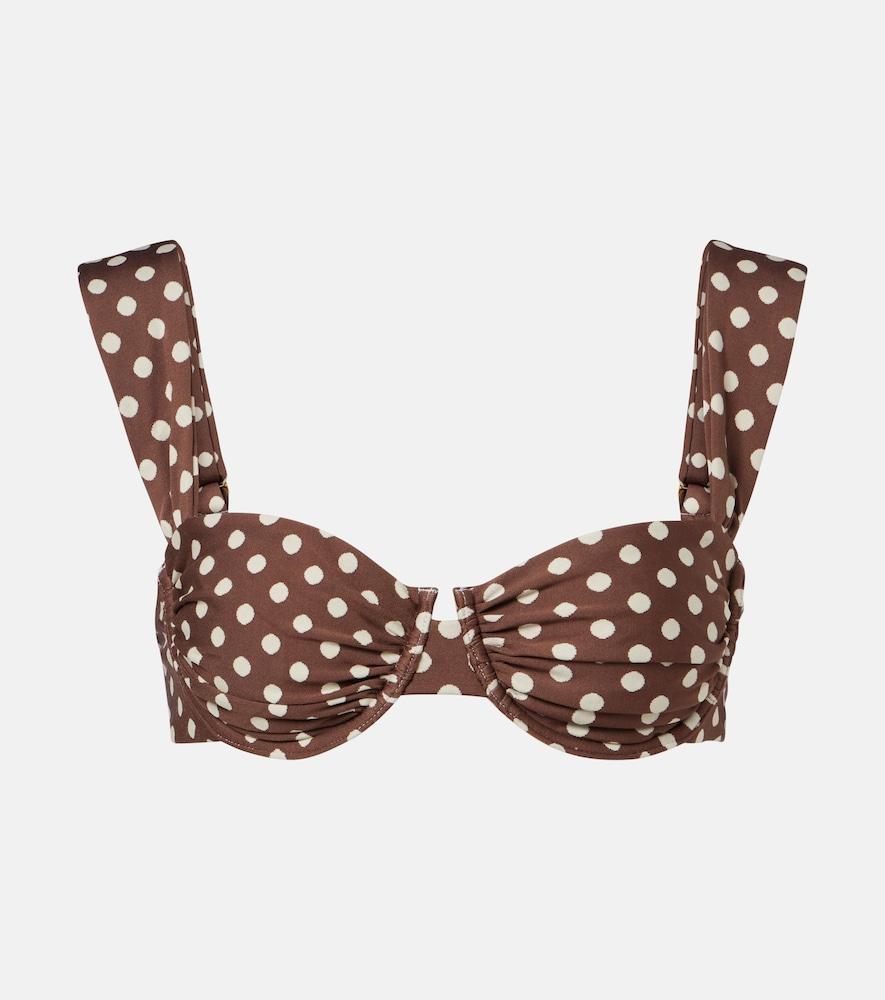 montce bella polka-dot bikini top