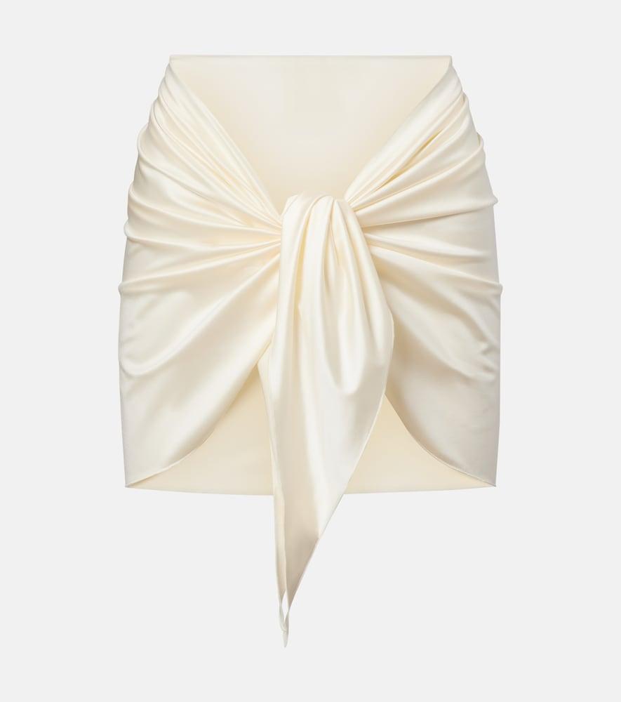 montce draped satin beach cover-up