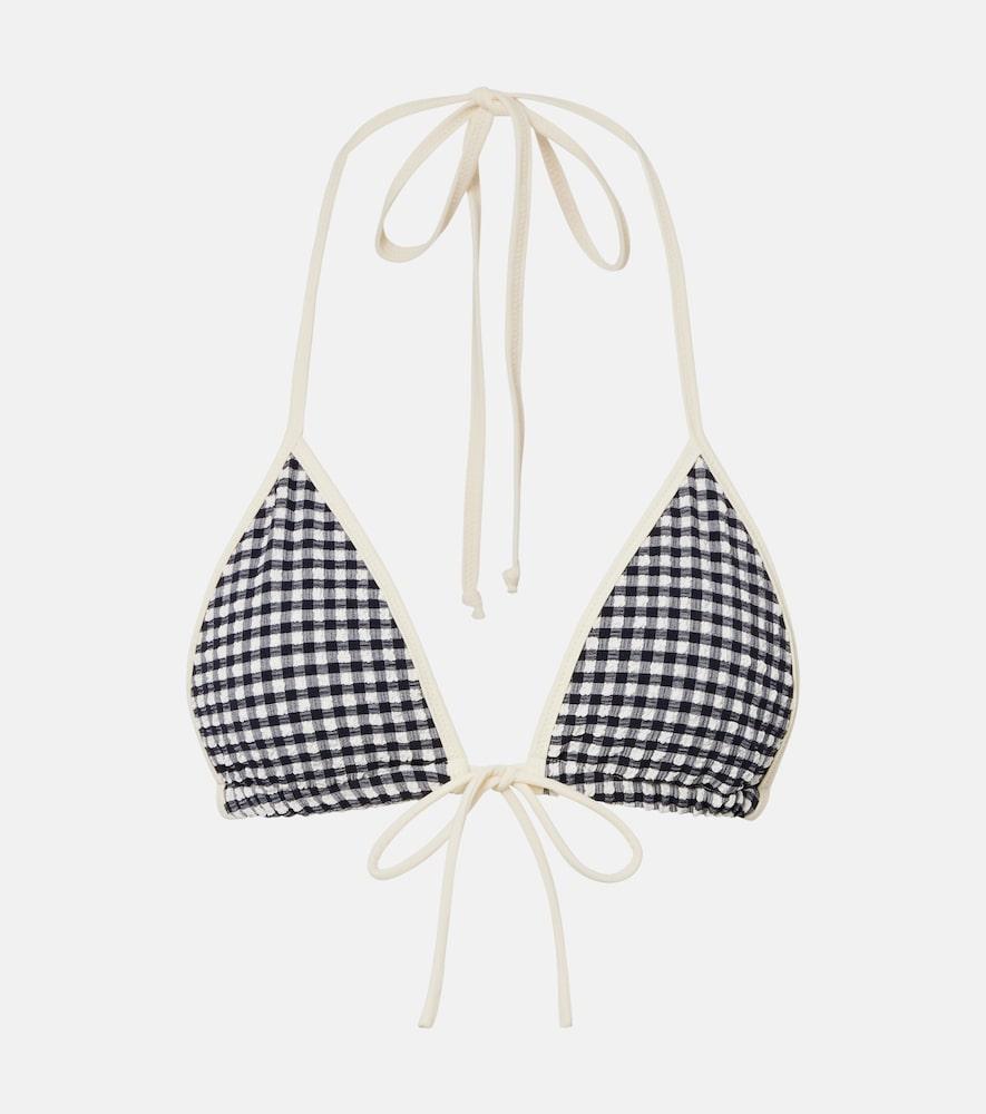 montce emma gingham seersucker bikini top