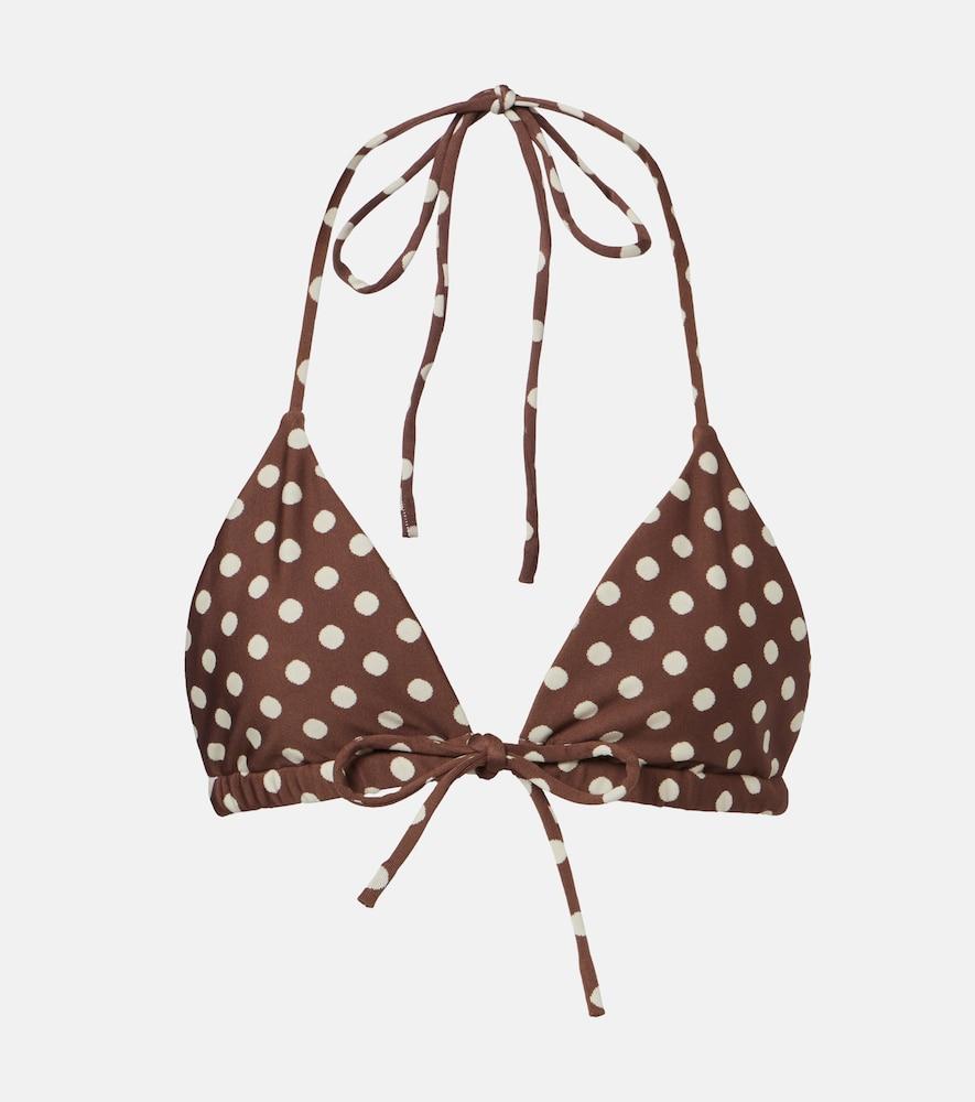 montce emma polka-dot bikini top