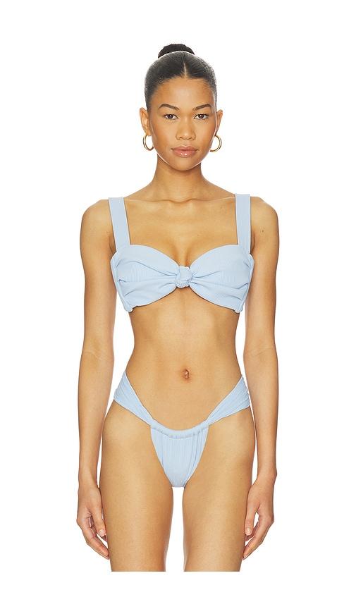 montce hayden bikini top in baby blue. - size l (also in s, xl)