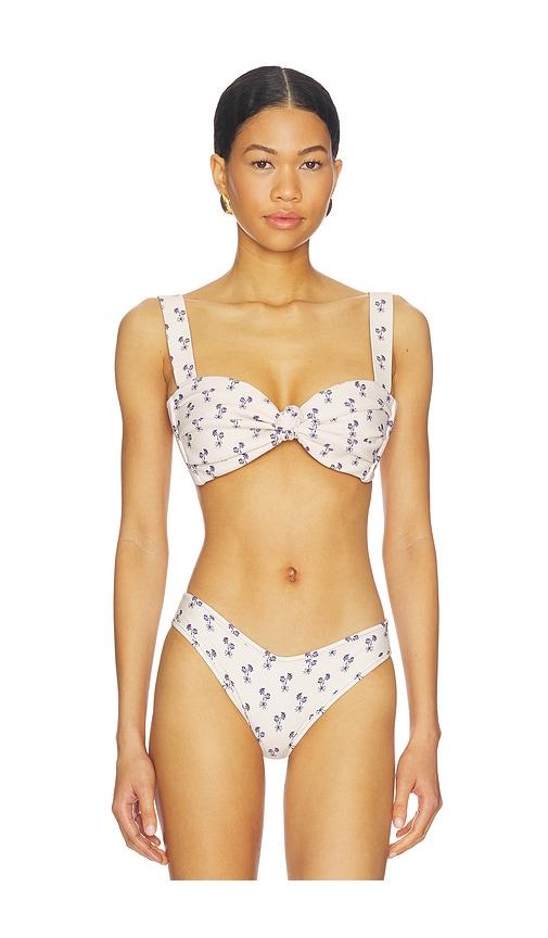 montce hayden bikini top in cream. - size m (also in s)