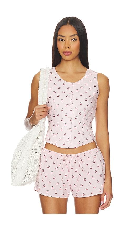 montce jane tank top in pink. - size l (also in s, m)