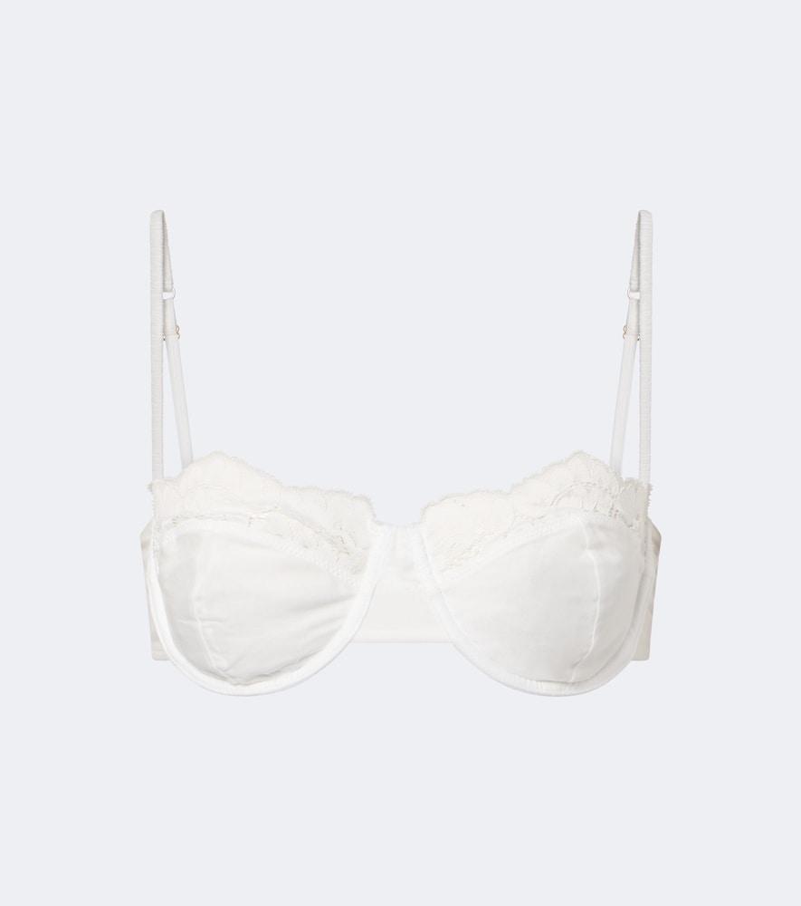 montce lace-trimmed cotton bra top