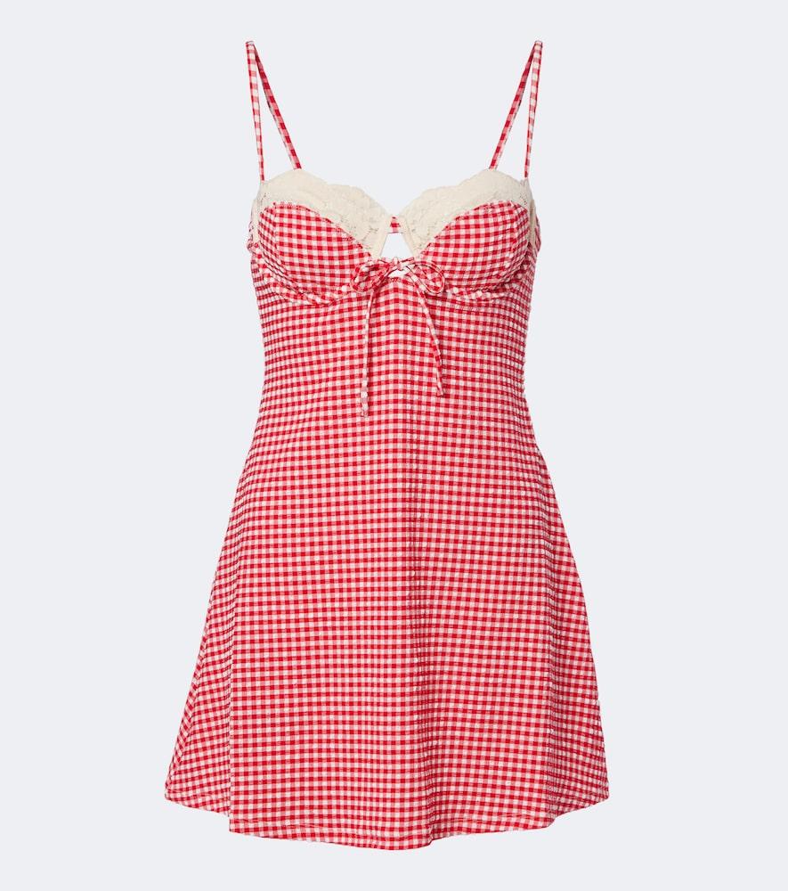 montce lena gingham minidress