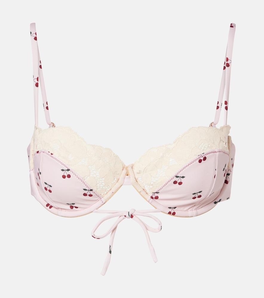 montce lena printed bikini top
