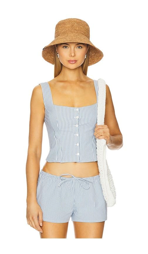 montce mandy tank top in blue. - size m (also in s)