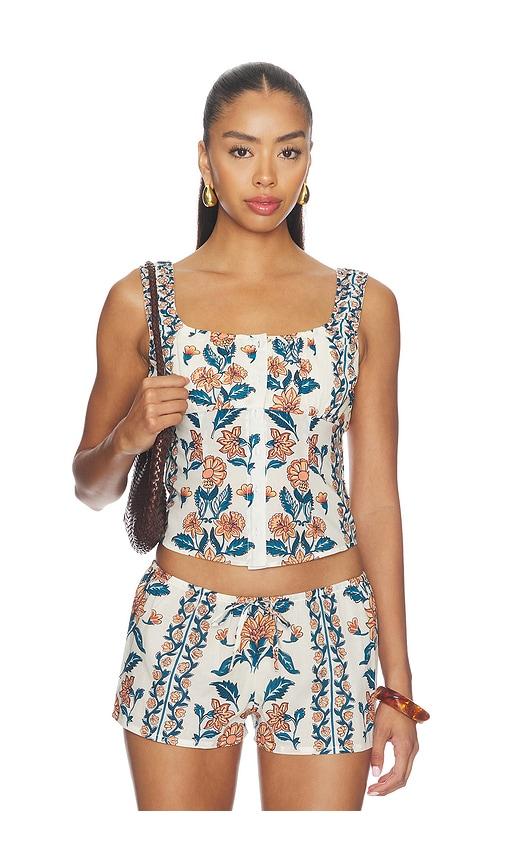 montce millie tank top in cream. - size l (also in xs, s, m, xl)