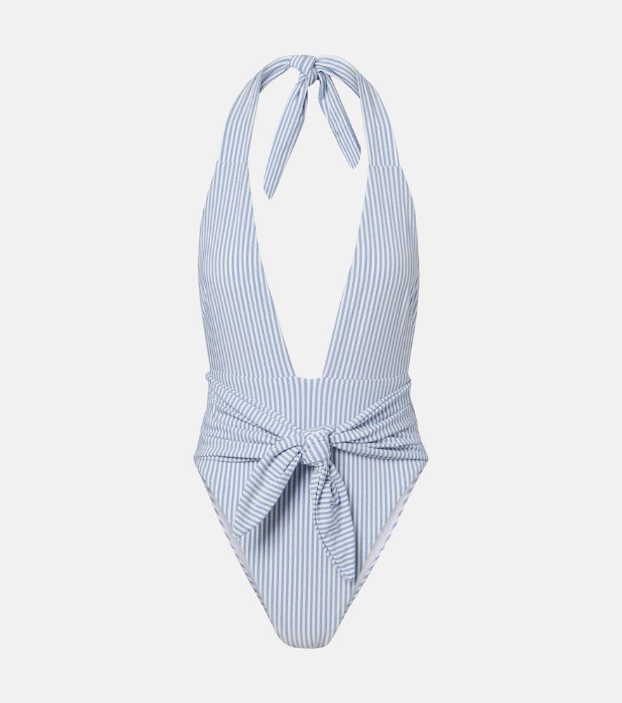 montce tropez striped swimsuit