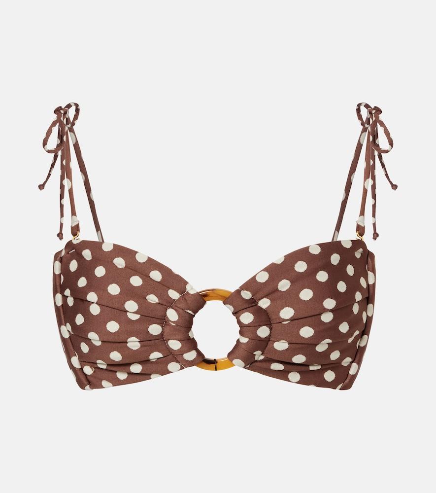 montce vivian polka-dot bikini top