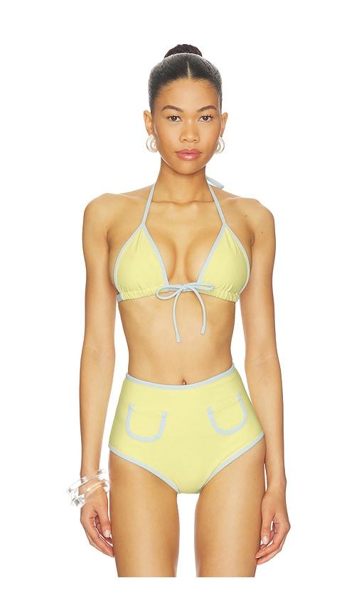 montce x elsa hosk binded emma bikini top in yellow. - size l (also in s, xs, m)