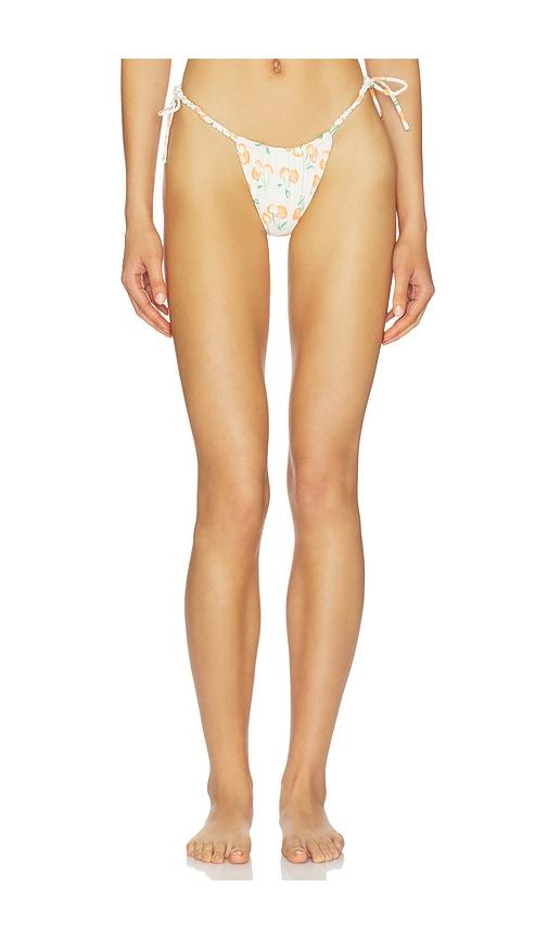 montce x elsa hosk brasil side tie bikini bottom in cream. - size l (also in s, xs, m, xl)