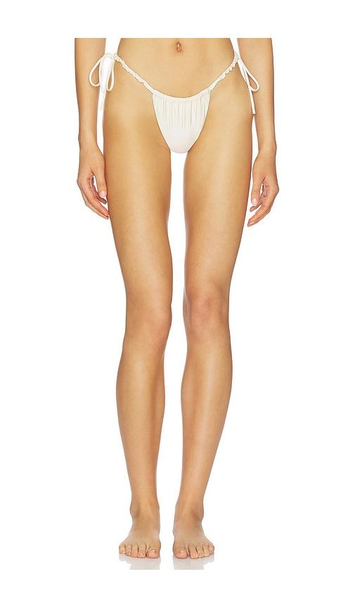 montce x elsa hosk brasil side tie bikini bottom in cream. - size l (also in s, xs, m, xl)