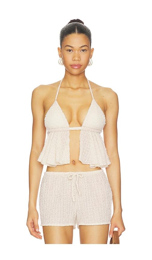 montce x elsa hosk emma tank top in beige. - size l (also in s, xs, m, xl)