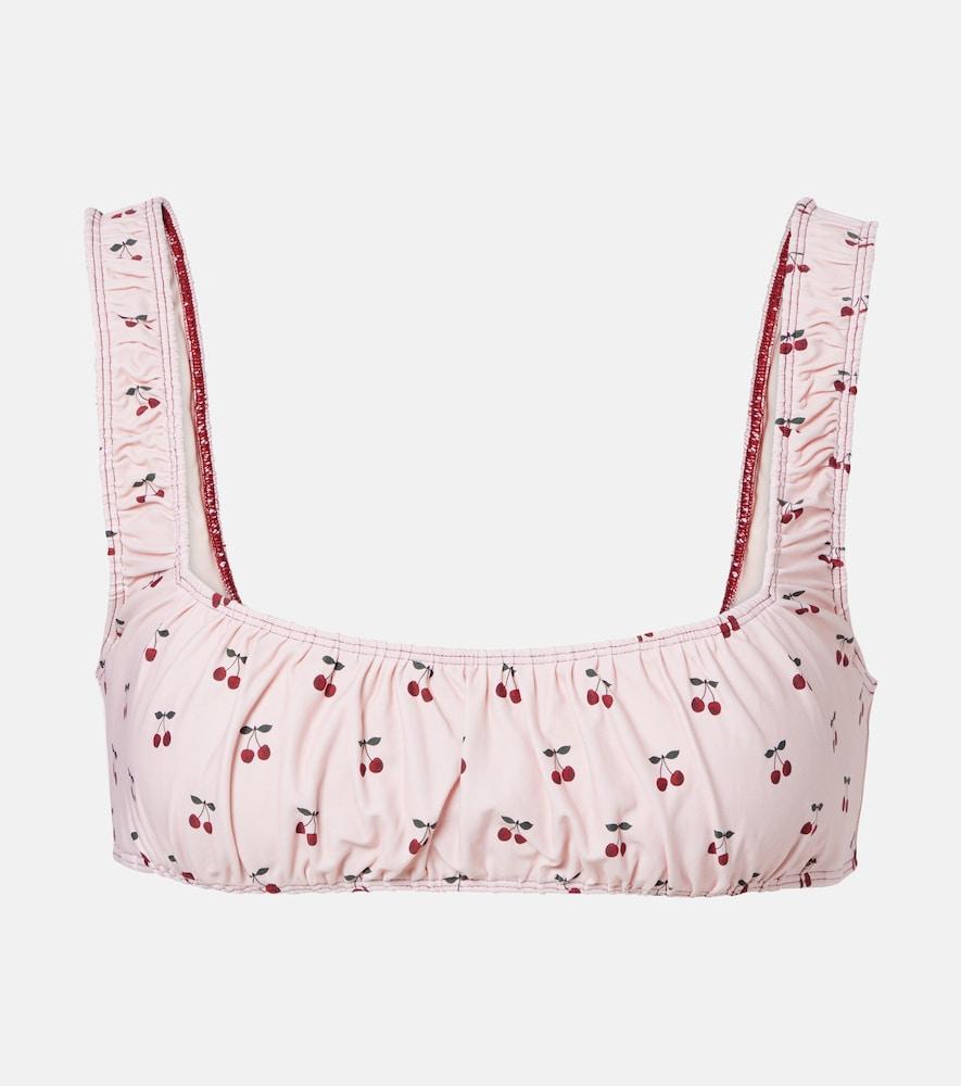montce zoe printed bikini top