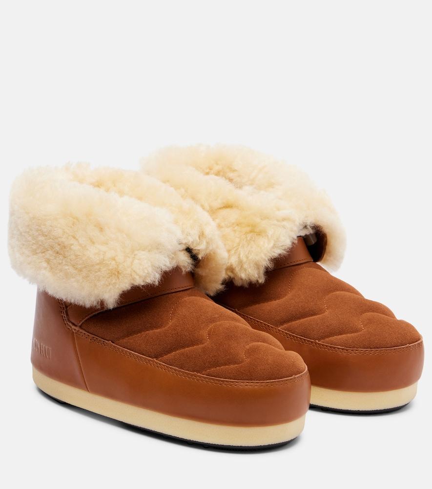 moon boot evx leather and suede snow boots