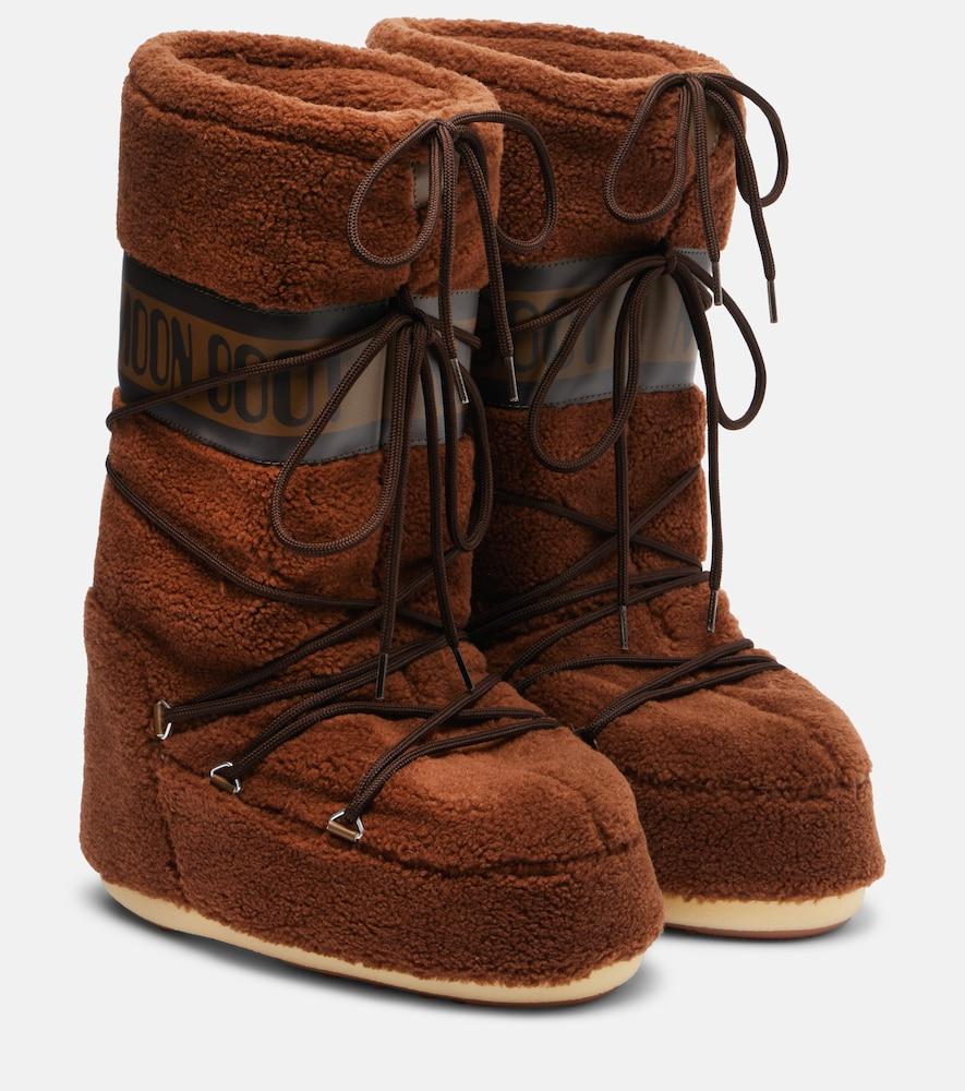 moon boot icon fleece knee-high snow boots
