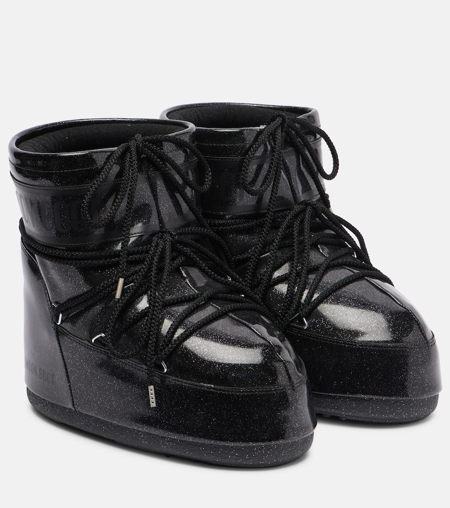 moon boot icon low glitter snow boots