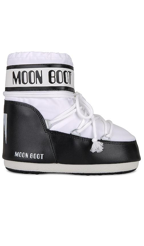 moon boot icon low nylon boot in black,white. - size 36-38 (also in 39-41)