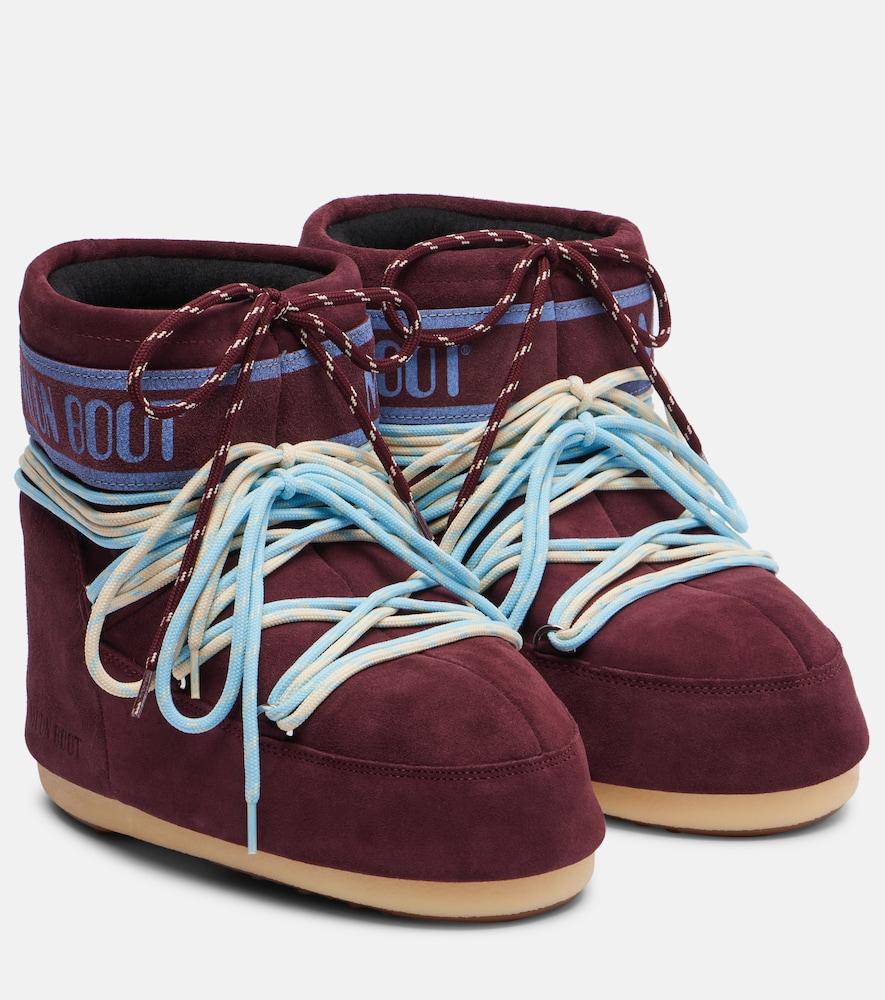 moon boot icon low suede snow boots