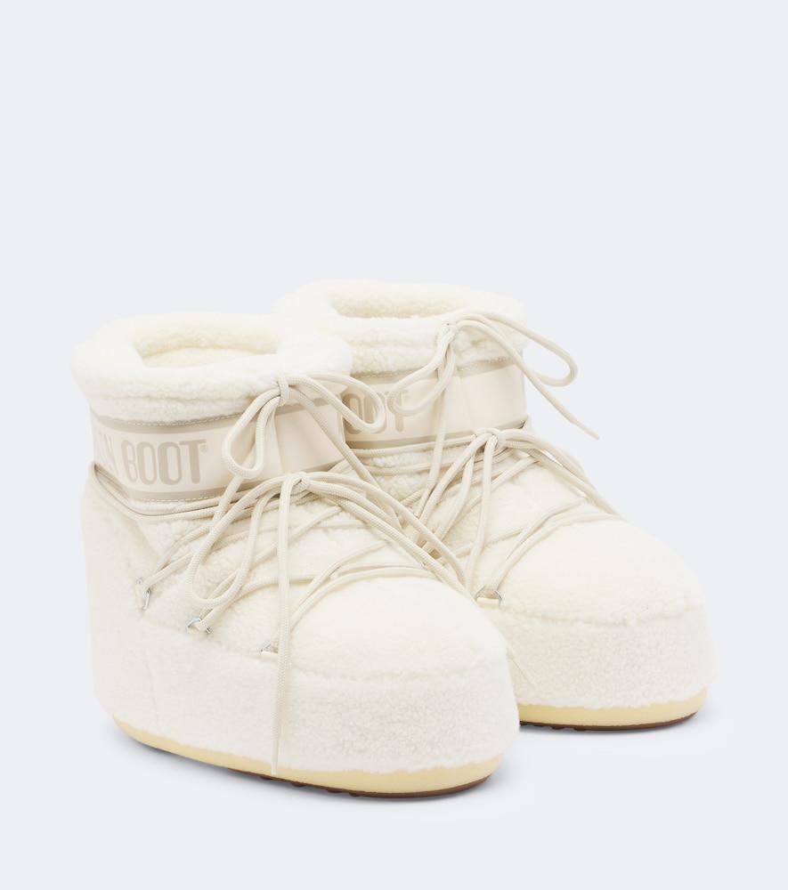 moon boot icon low teddy snow boots