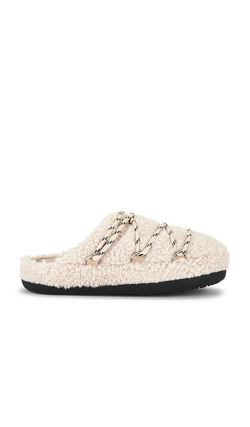 moon boot teddy slipper in beige. - size 36 (also in 37, 38, 39, 40, 41, 42)