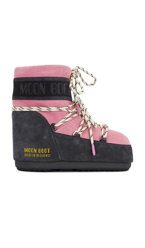 moon boot x guest in residence low suede beads boot in pink. - size 33/35 (also in 36/38, 39/41)